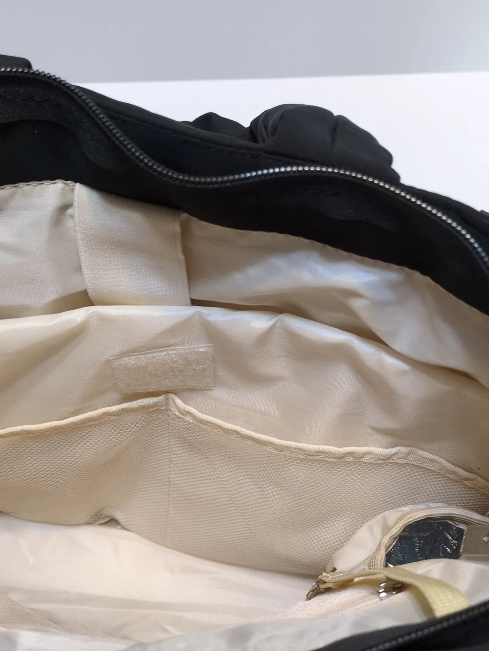 Black Quilted Multi Compartment Diaper Bag Tote Insulated Bottle Pocket